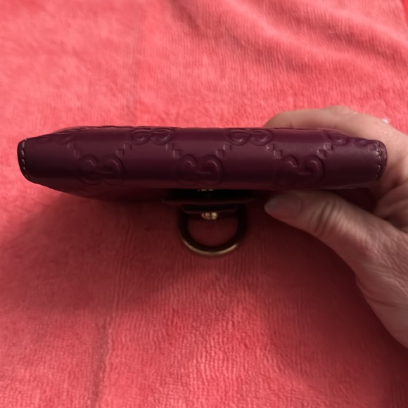 Gucci Purple Embossed Wallet with Gold-Tone Detail - Picture 7 of 10